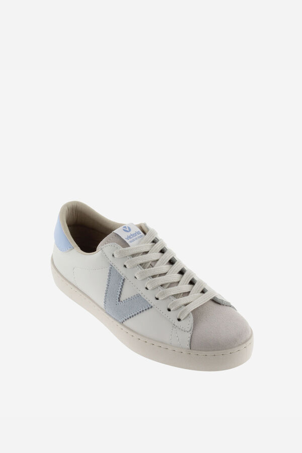 Victoria Chinelos de pele azul