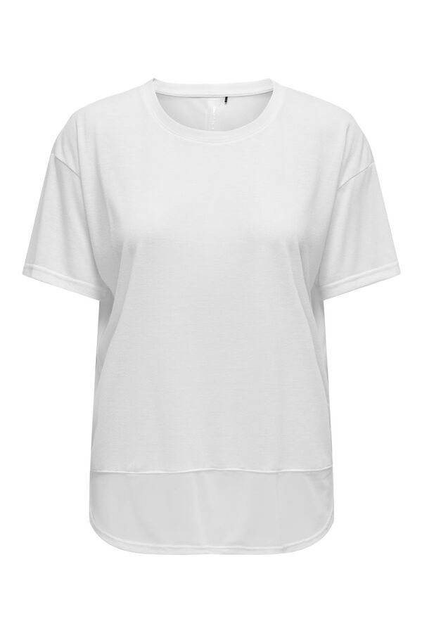 Womensecret Loose fit short-sleeved T-shirt fehér