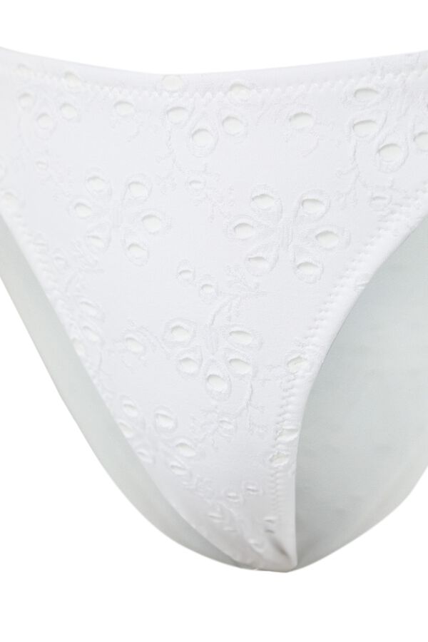 Trendyol Brocade triangle bikini set white