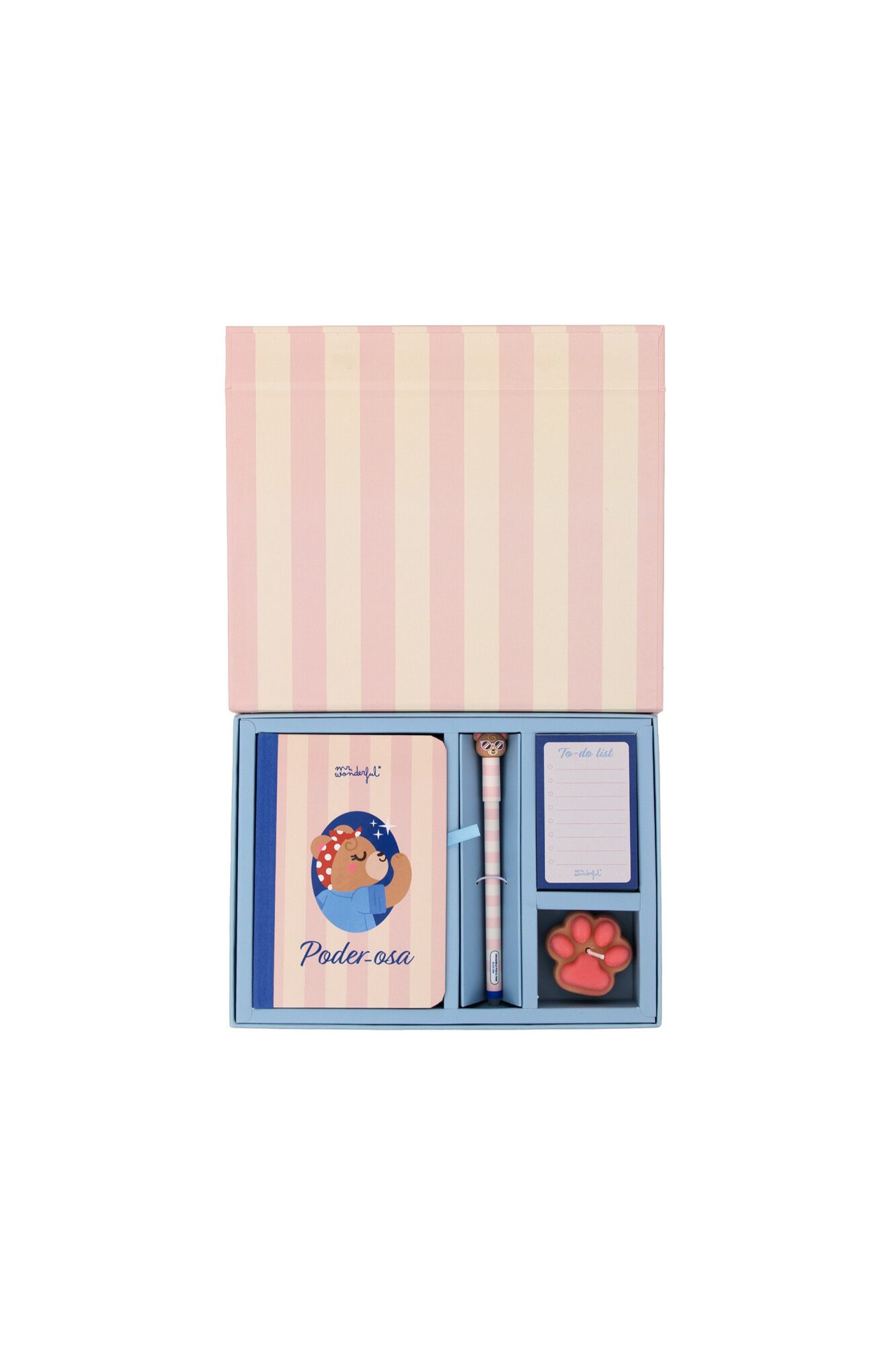 Mr. Wonderful Kit de libreta A6 + boli borrable Bo-Bo + vela + to-do list - Poder-osa