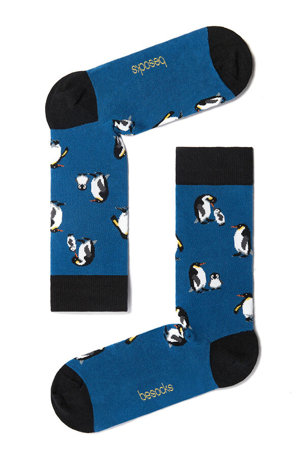 Womensecret Long blue socks in organic cotton Blau