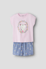 Name it T-shirt and short set pink
