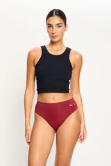 Modibodi Puma Braga Menstrual Brasile&ntilde;a Seamless Flujo Abundante Red burdeos
