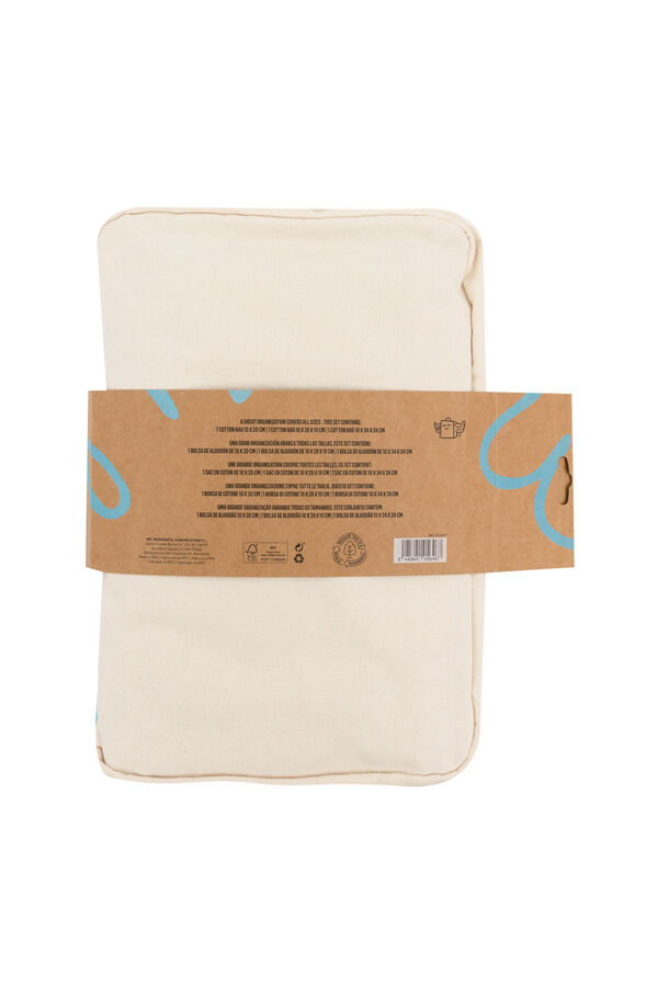 Mr. Wonderful Set 3 bolsas organizadoras estampado