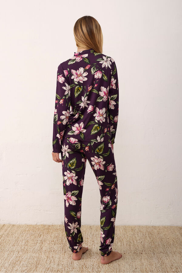 Promise Modal long sleeve shirt pajamas Bordo