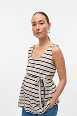 Mamalicious Wide strap maternity breastfeeding top brown