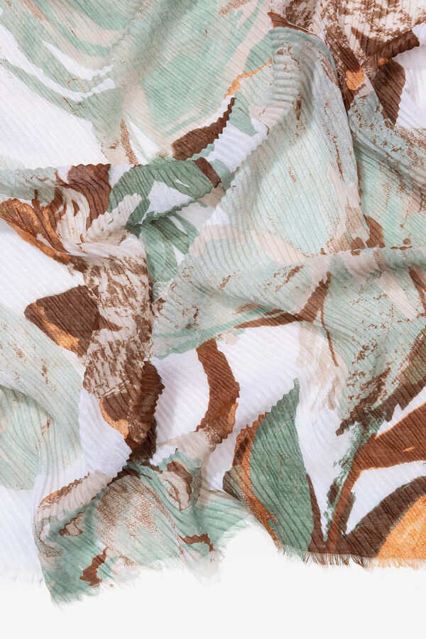 Vilanova Pa&ntilde;uelo plisado rectangular green