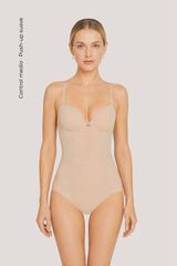 Ivette Bridal Ivette Bridal natural backless bodysuit with push-up cups brown