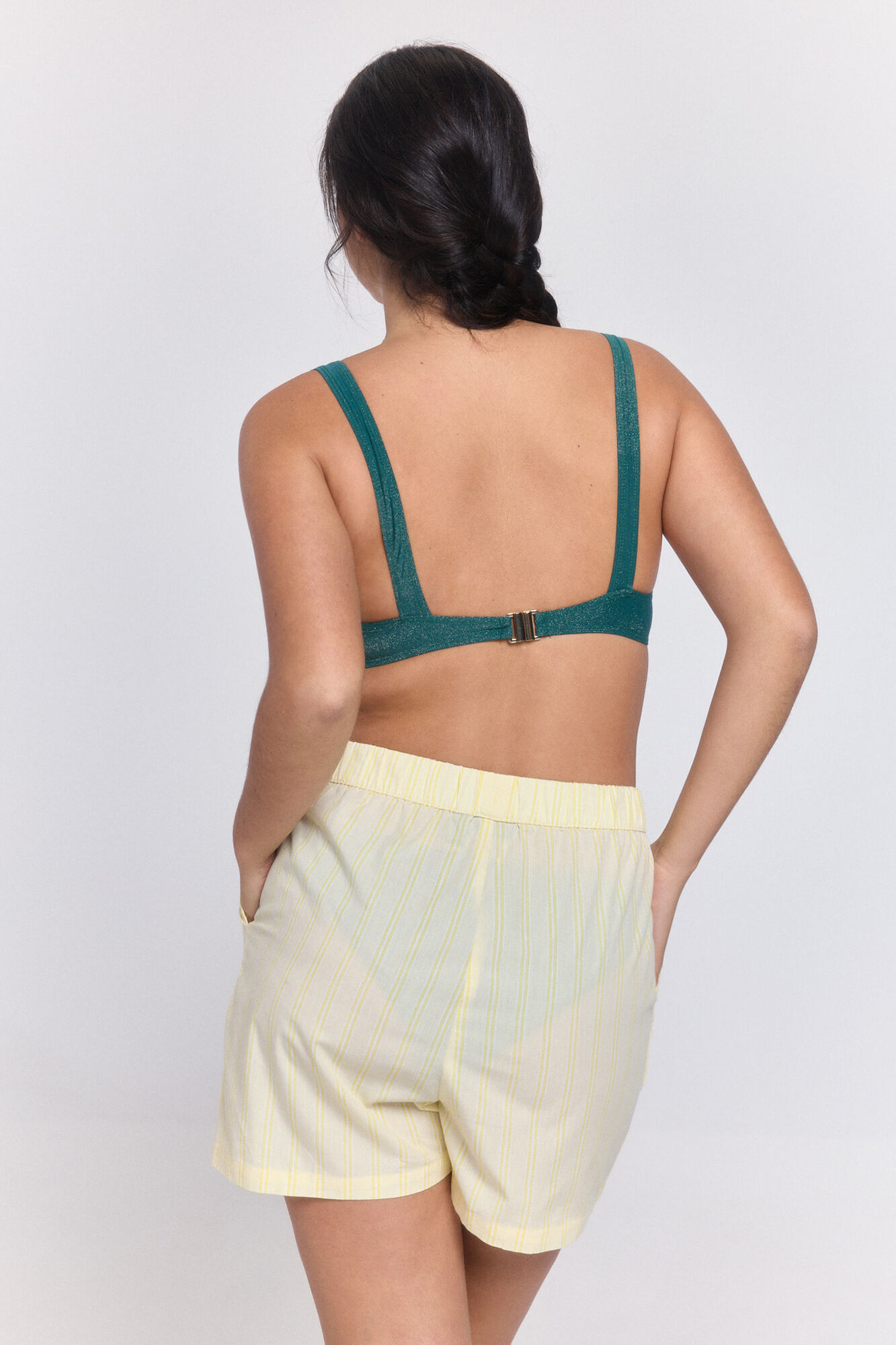 Pieces Bikini-Top aus Nylon mit Glitzer