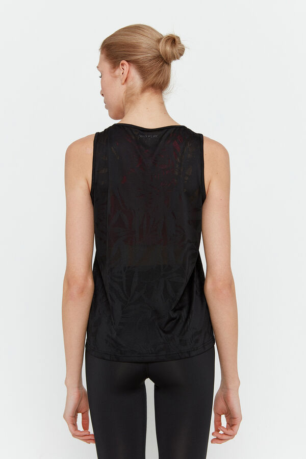 Womensecret T-shirt alças tecido textura preto