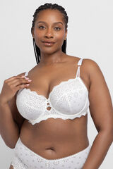 Dorina Lace underwired balconette bra brown