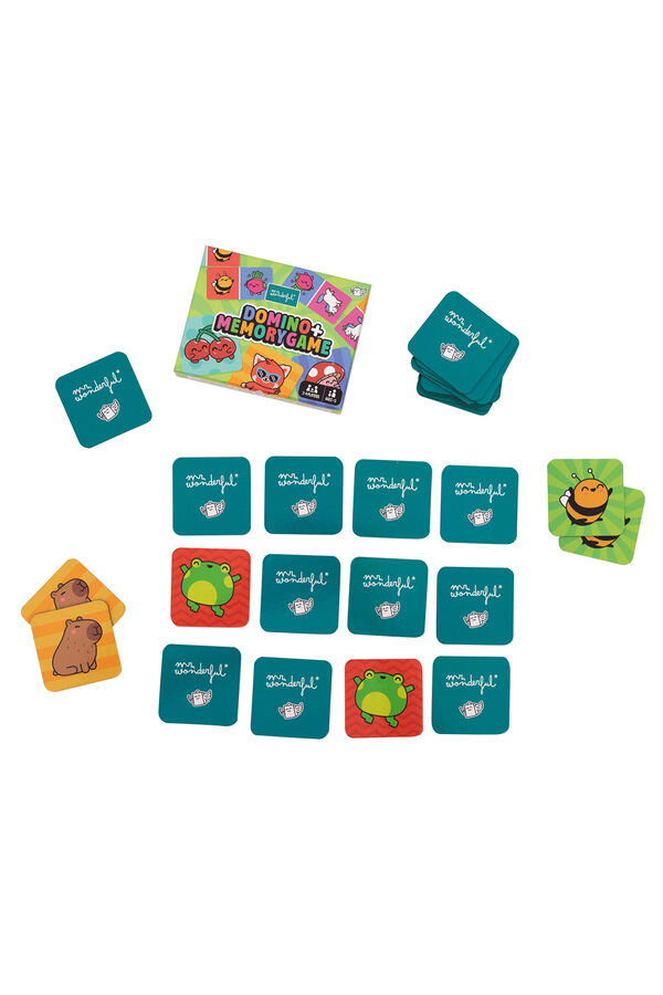 Mr. Wonderful Juego de domino + juego de memoria estampado