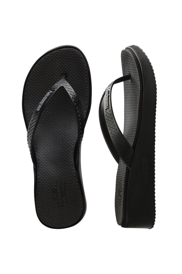 Havaianas Flip-Flops Hav. Schwarzes Plateau mit hoher Plattform Schwarz