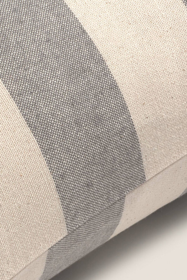 Womensecret Striped cotton cushion cover gris