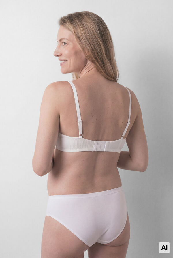 Women'secret White cotton triangle maternity bra CHARMING white