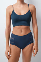 Women'secret Blue high-waisted shaping panty blue