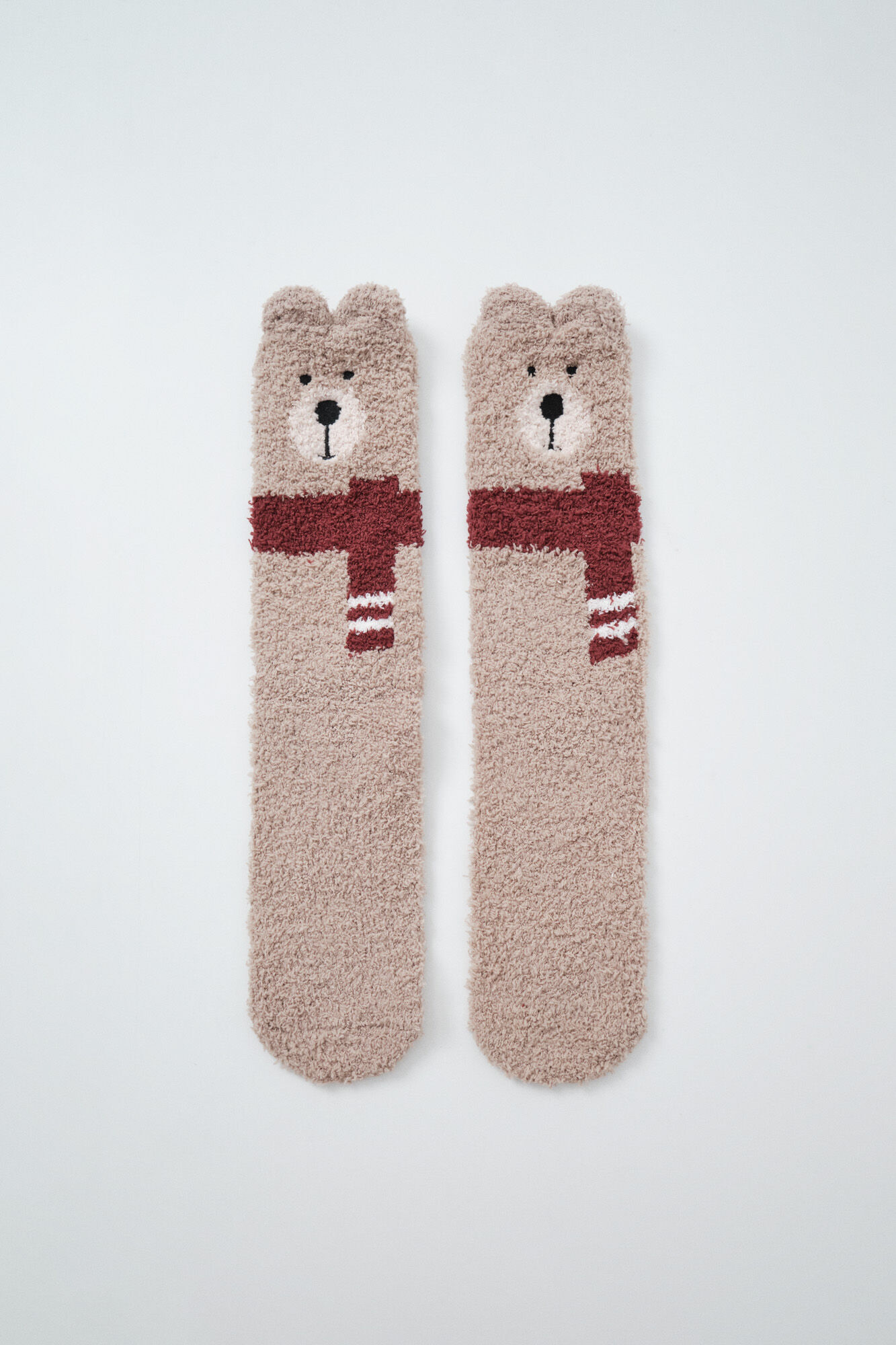 Women'secret Beige bear long socks