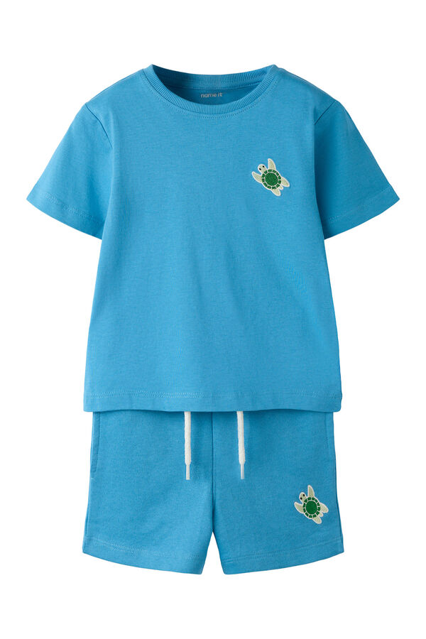 Name it T-shirt and short set blue
