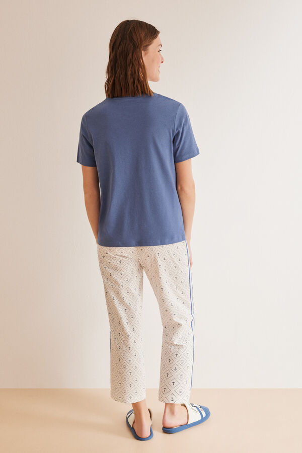Womensecret 100% cotton Miffy Capri pyjamas blue