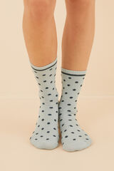 Women'secret Calcetines largos algod&oacute;n topos verde  verde