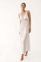 Promise Camis&oacute;n largo lencero blanco marfil