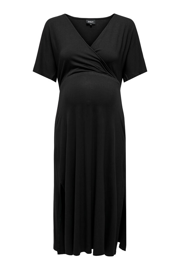 Only Maternity Maternity and breastfeeding dress black