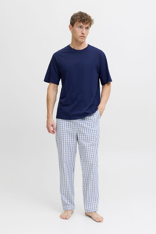 Jack & Jones Plaid long pyjamas set blue