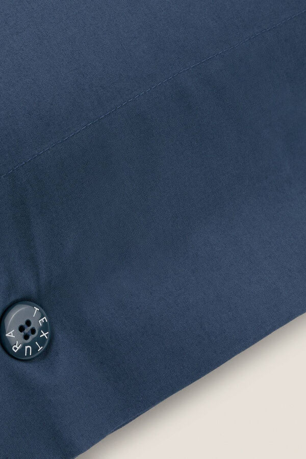 Womensecret Funda almohada algodón orgánico. Cama 180-200cm. azul