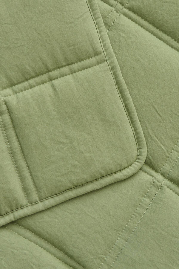 Textura Colcha de microfibra kaki