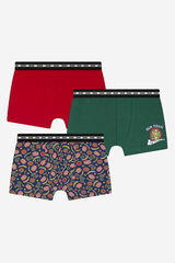 DIM Plain and printed 3-pack boys' boxers printed