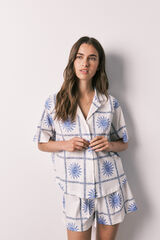 Women'secret Cotton short classic pyjamas blue