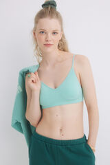 Womensecret Green seamless cropped bra green