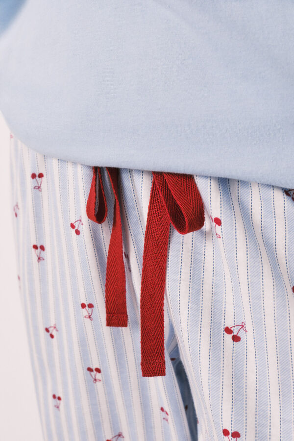 Women'secret Pyjama long en coton Mickey Cherry bleu