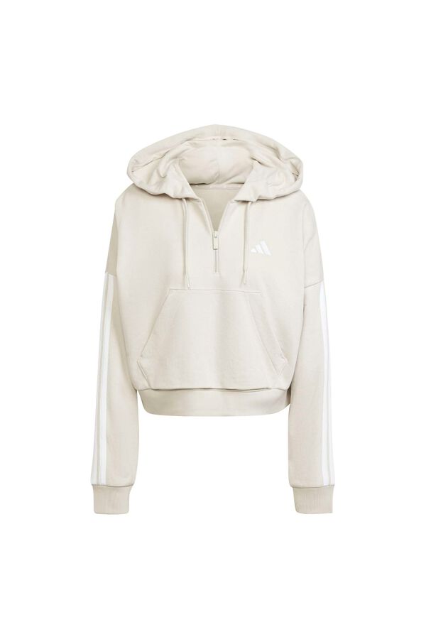 Adidas Sudadera capucha casual 3 bandas gris