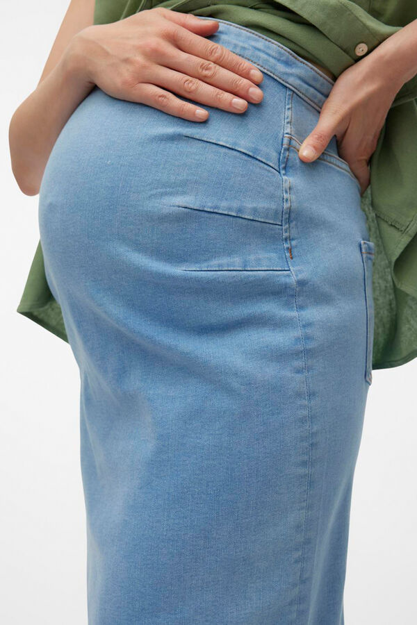 Womensecret Long maternity denim skirt  blue