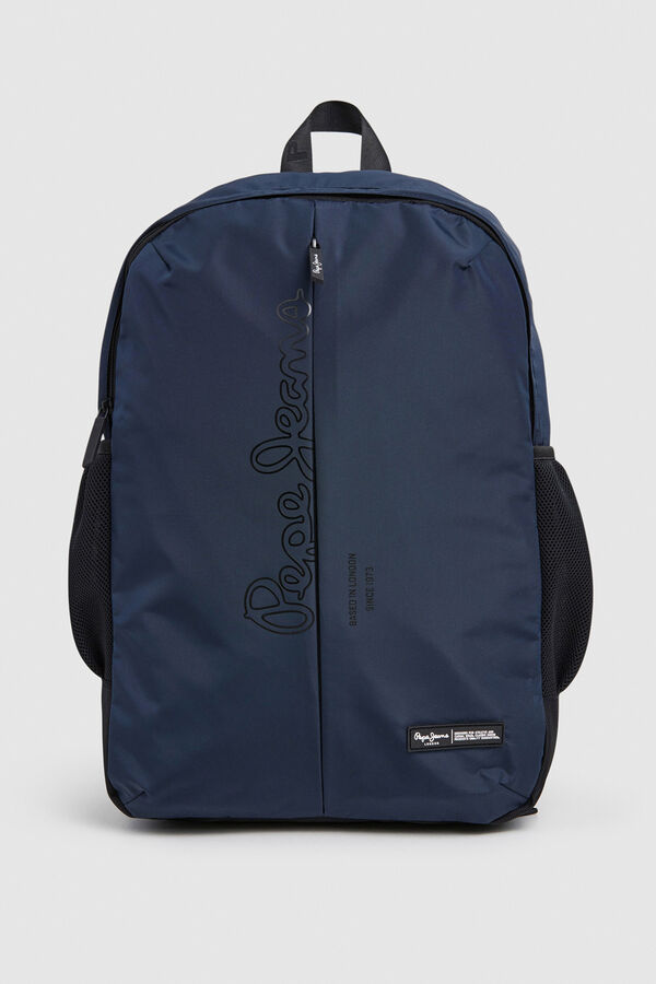 Pepe Jeans Mochila cremallera central azul