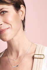 Singularu Silver Arch Pearl Earrings grey