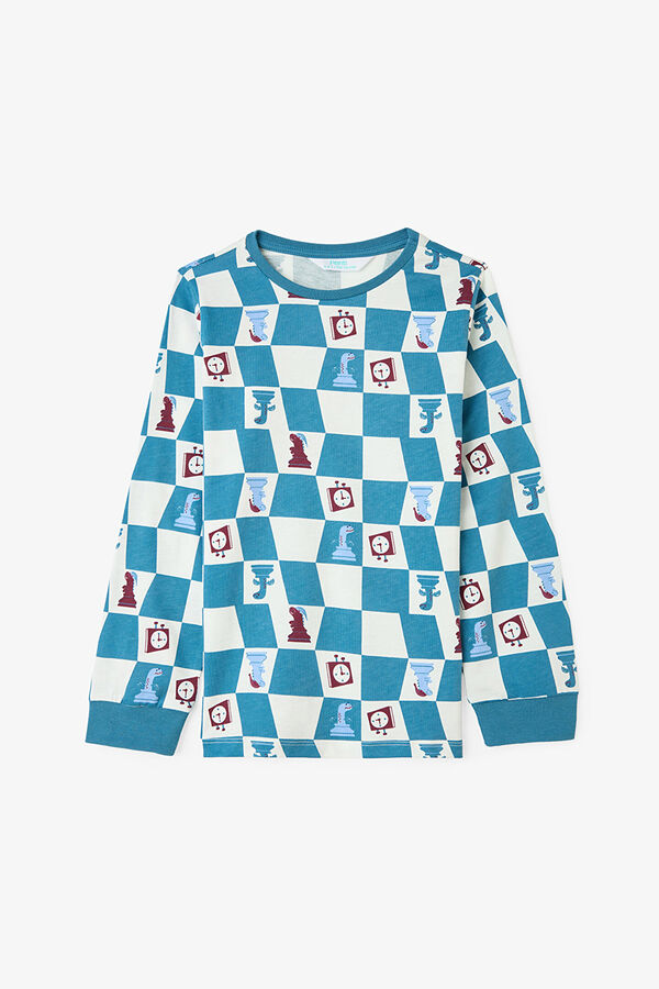 Penti Pack de 2 pijamas largos de dinosaurios Chess Time para ni&ntilde;os estampado