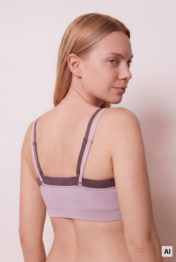 Women'secret Haut sans coutures c&ocirc;tel&eacute; lilas rose