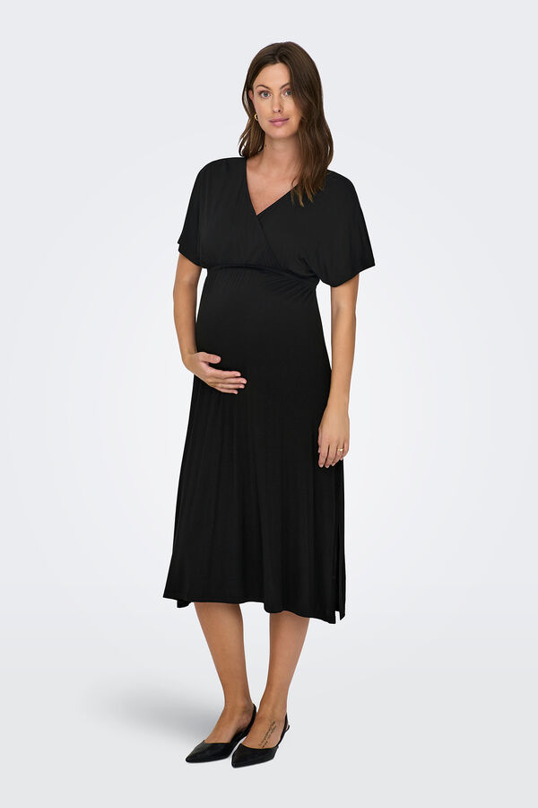 Only Maternity Maternity and breastfeeding dress black