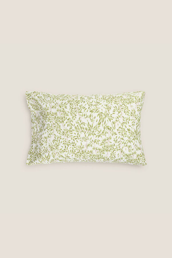 Womensecret Leaf print cotton pillowcase vert