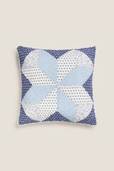 Textura Funda Coj&iacute;n Estampado azul