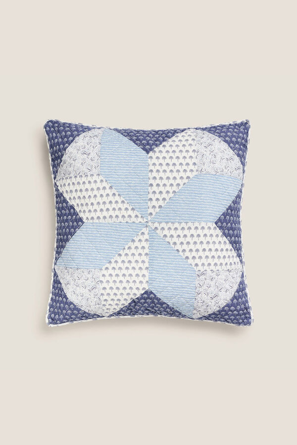 Textura Funda Coj&iacute;n Estampado azul