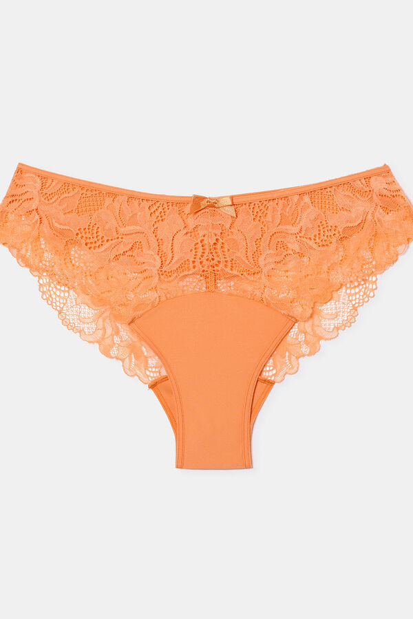 DIM Calcinha de renda essencial generosa  vermelho