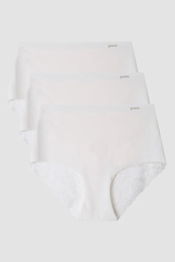 Gisela Cuequinha de cintura alta cortada a laser bege