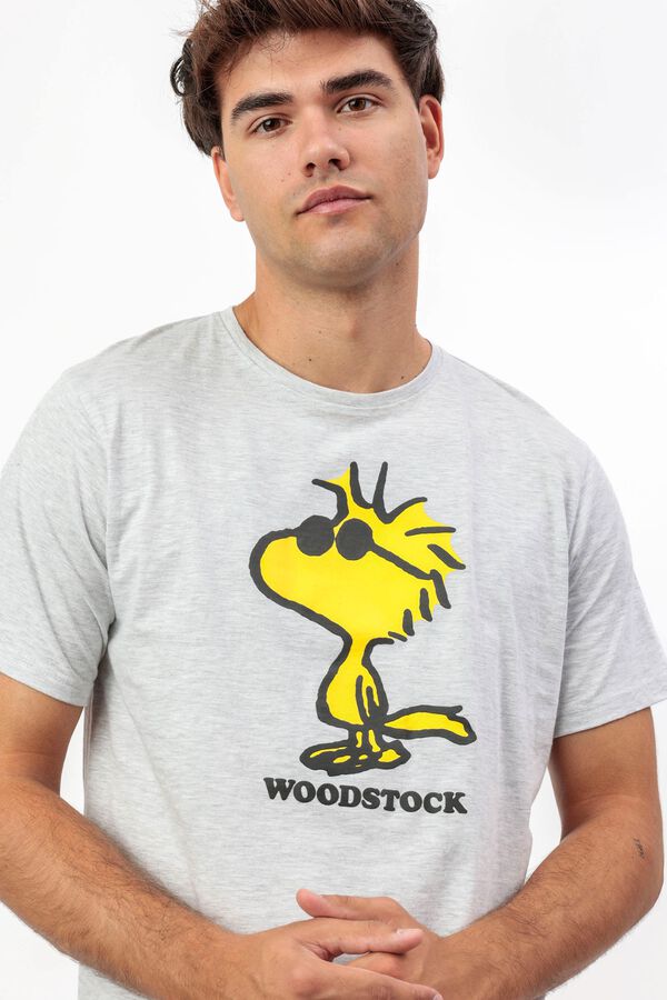 Admas Pijama corto Snoopy Woodstock gris