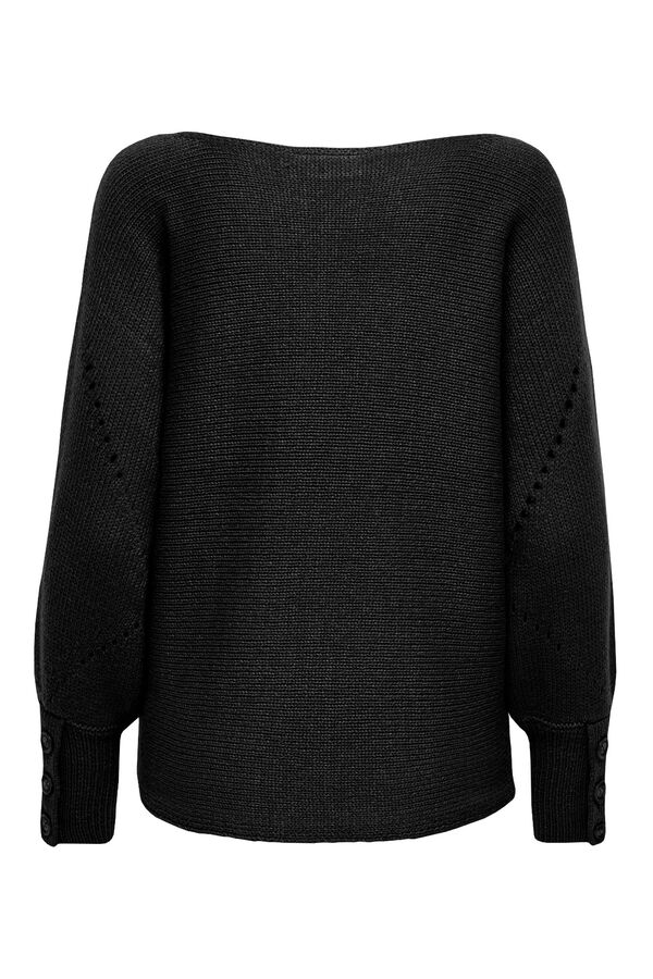 Only Maternity Jersey con manga abullonada maternity negro