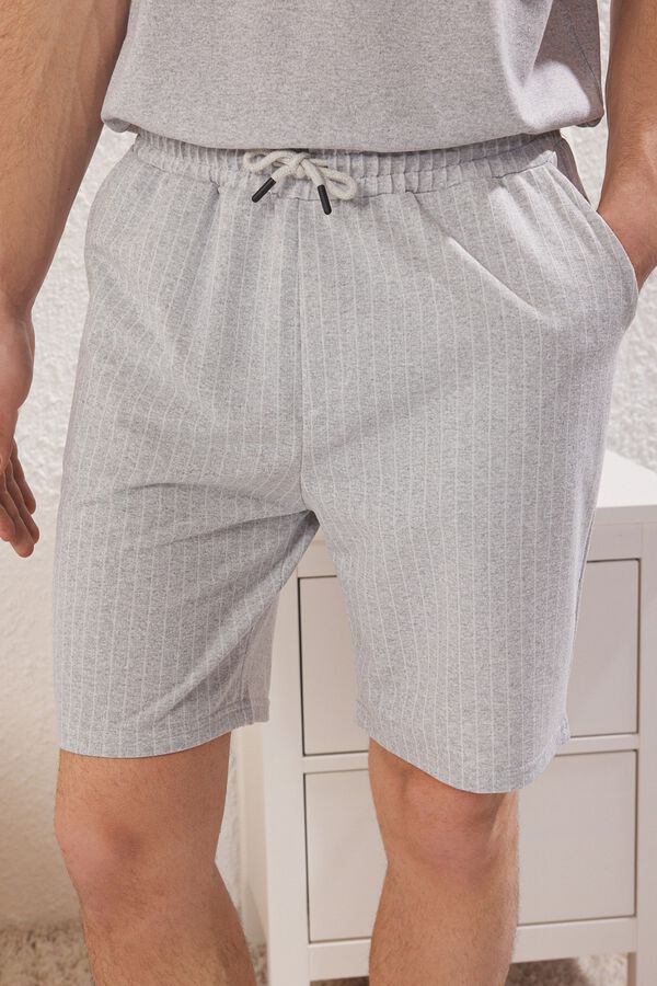 Trendyol Striped short pyjamas grey