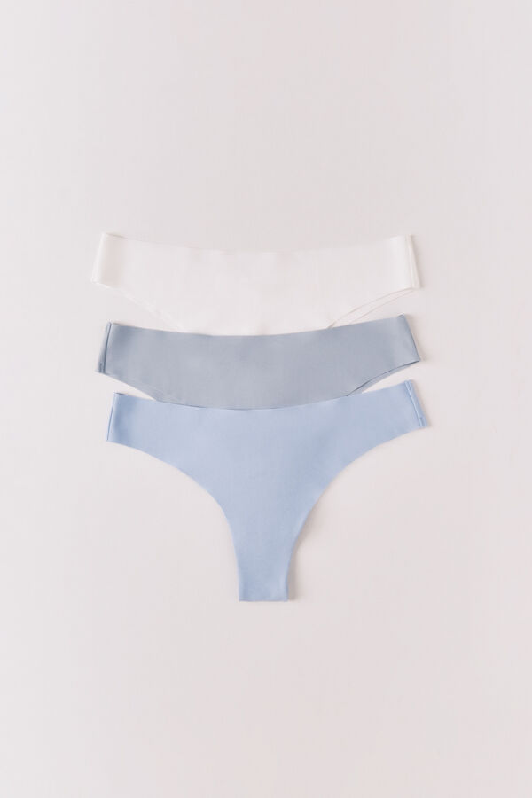Women'secret 3-pack of multicoloured microfibre Brazilian panties white