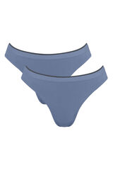 Sloggi Pack de 2 bragas tanga de diario azul